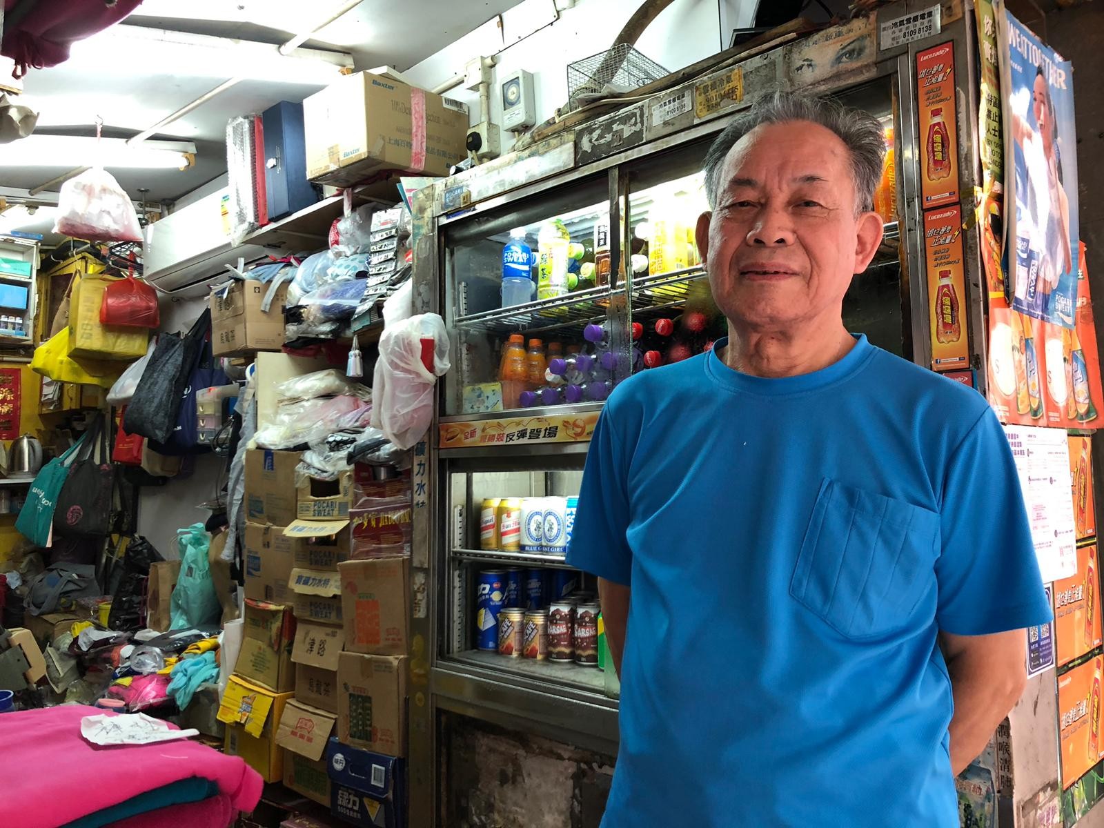 Tse, a 75-year-old shopkeeper, said he had never seen the streets of Mong Kok so empty in the last 20 years. Photo: Gigi Choy