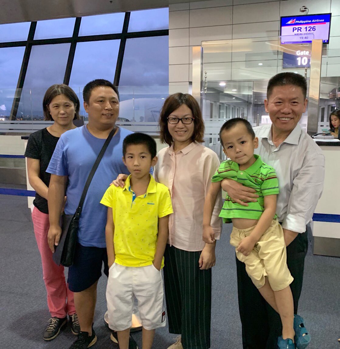 Lawyer Chen Jiangang (second from left) and his family have fled China for the United States. Photo: Twitter