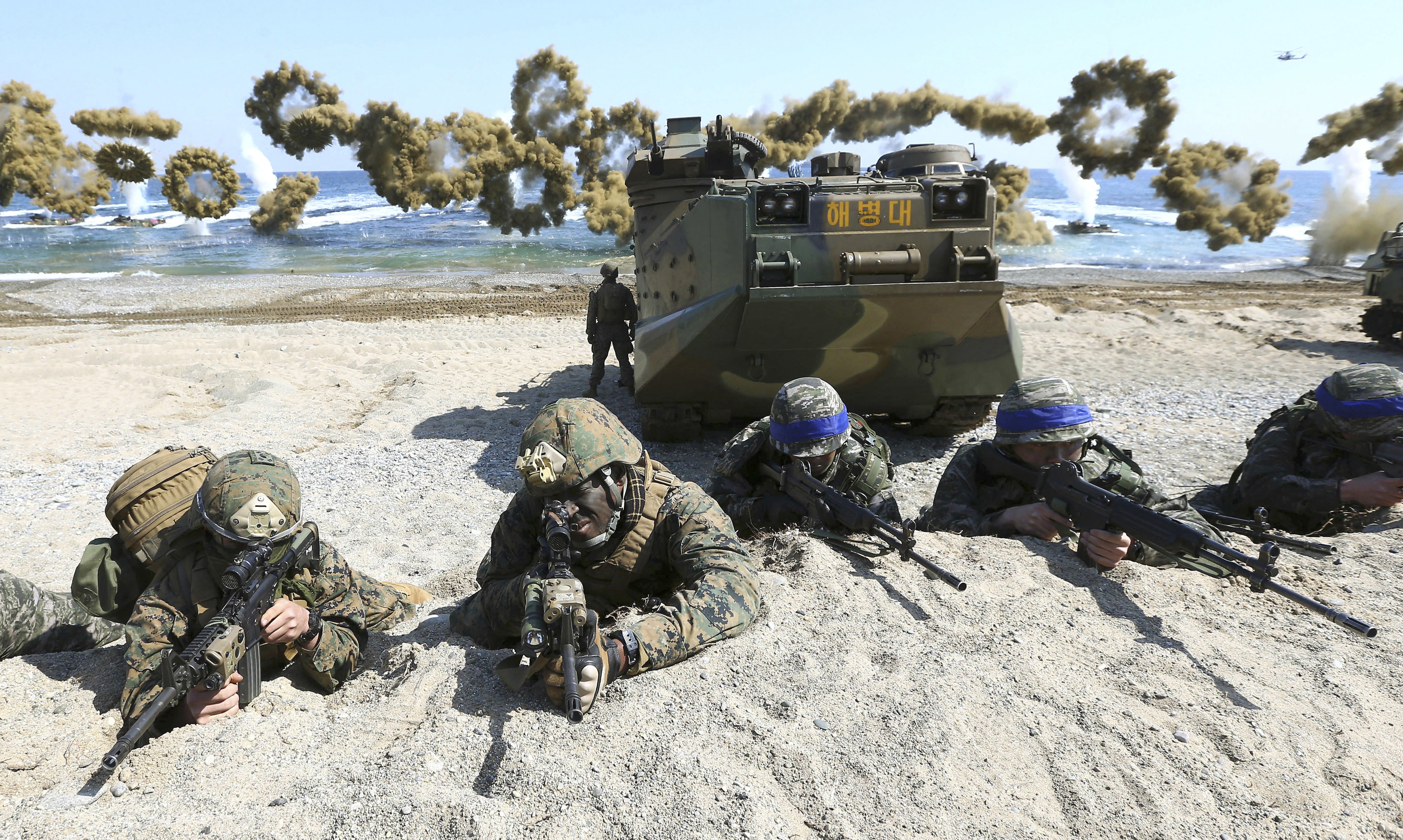 US Marines take part in a joint military with their South Korean counterparts in 2016. Photo: AP
