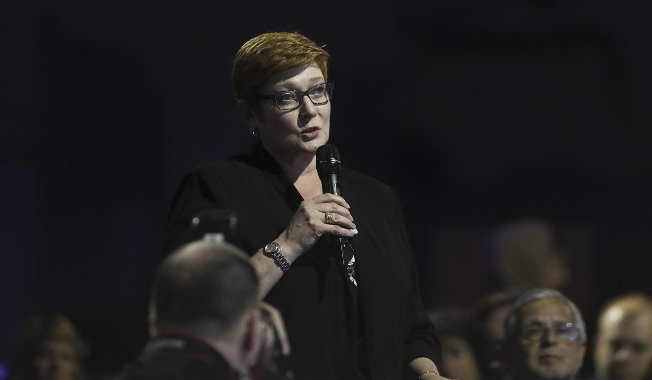 Australian foreign minister Marise Payne said the government would be ‘particularly concerned if any foreign diplomatic mission were to act in ways that could undermine’ free speech or peaceful protest. Photo: Bloomberg