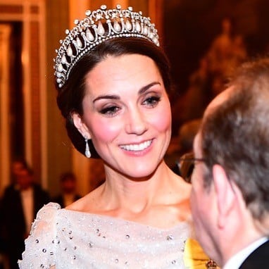 The Duchess of Cambridge wearing the Cambridge Lover's Knot Tiara