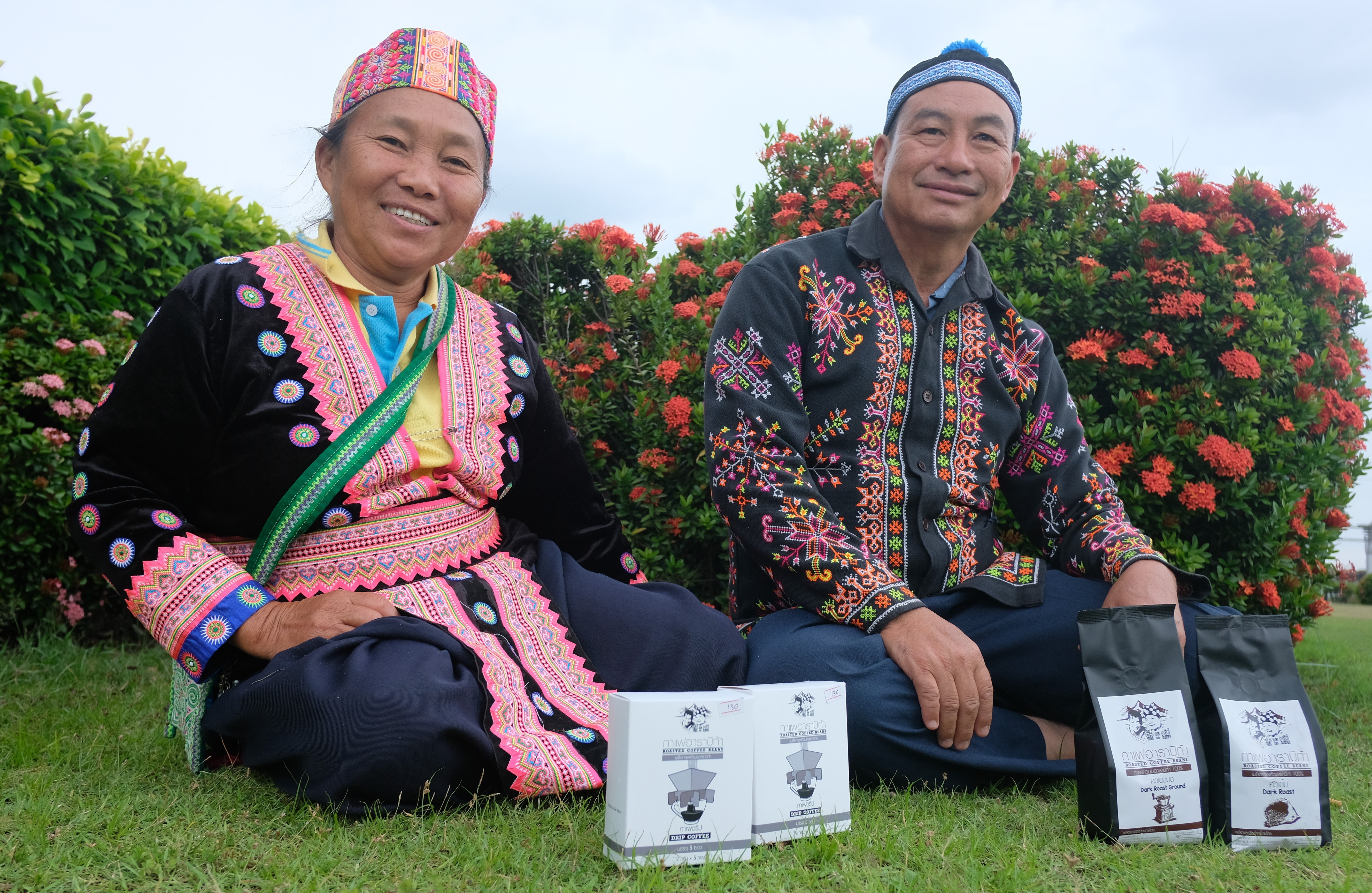 Tua and Mhee Jangaroon, an ethnic Hmong couple who live in a hilltribe village in Thailand's hilly north, grow and process their own brand of coffee Photo: Tibor Krausz [FEATUES 2019]