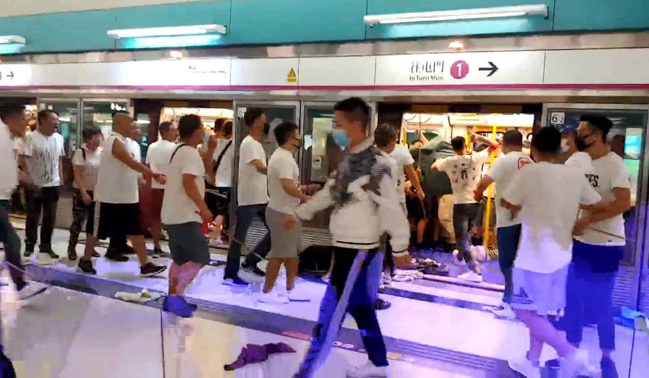 The slow response to the attack on rail passengers in Yuen Long in Hong Kong caused intense public anger. Photo: Handout