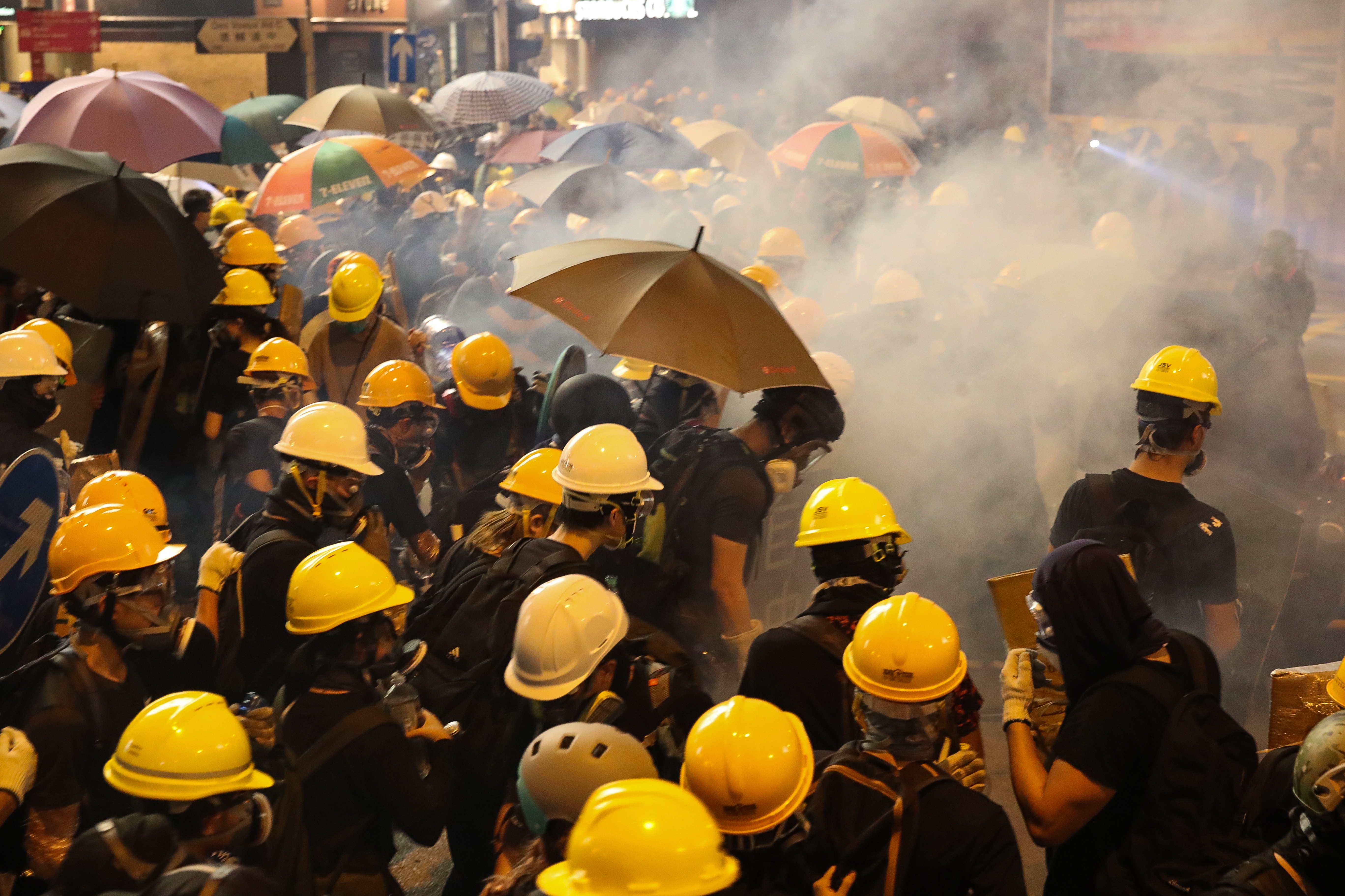Protesters have repeatedly taken to the streets to rail against the now-shelved extradition bill. Photo: EPA
