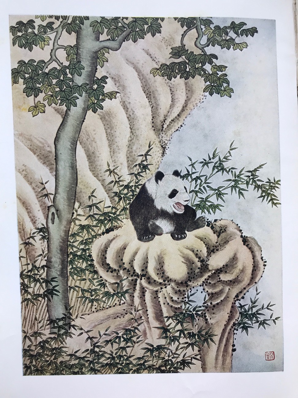 An illustration in Chiang’s Chin-pao and the Giant Pandas.