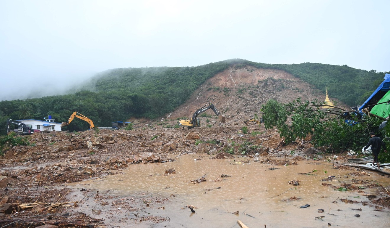 At least 41 dead after landslide strikes village, monastery in Myanmar ...