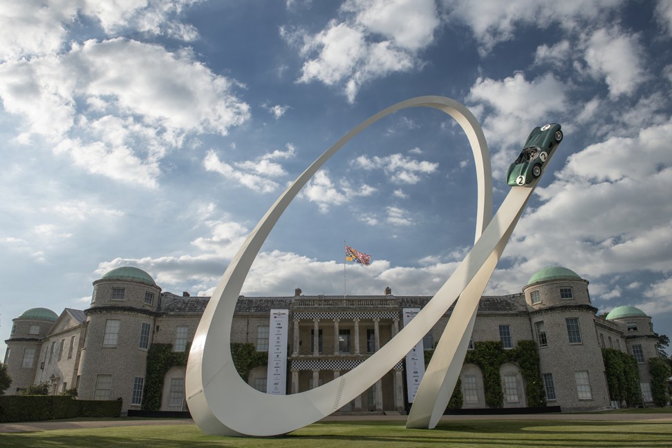 A sculpture, which commemorates the 70th anniversary of Aston Martin’s first race at the annual Goodwood Festival of Speed in England, was unveiled outside Goodwood House in July at this year’s event. Photo: Paul Melbert
