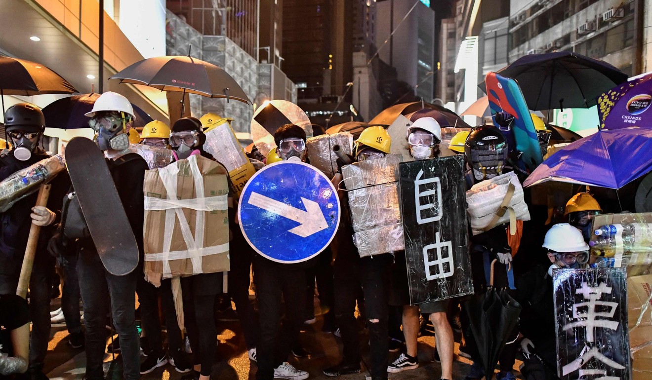 Carrie Lam redefined the nature of the protests this week, saying demonstrators were involved in what she called an attack on Beijing’s sovereignty. Photo: AFP