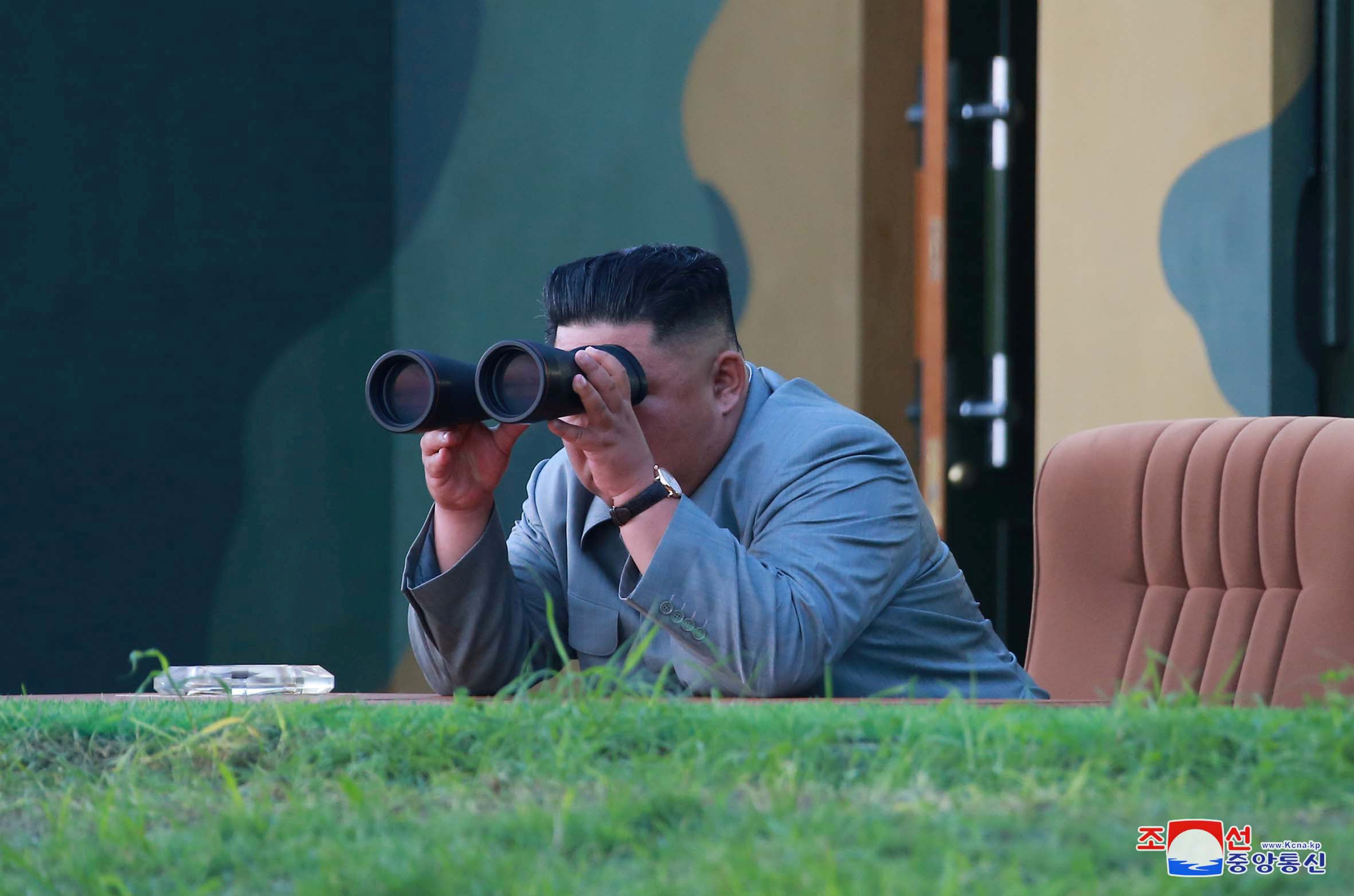 Kim Jong-un watches a missile test on July 26 this year. Photo: Reuters