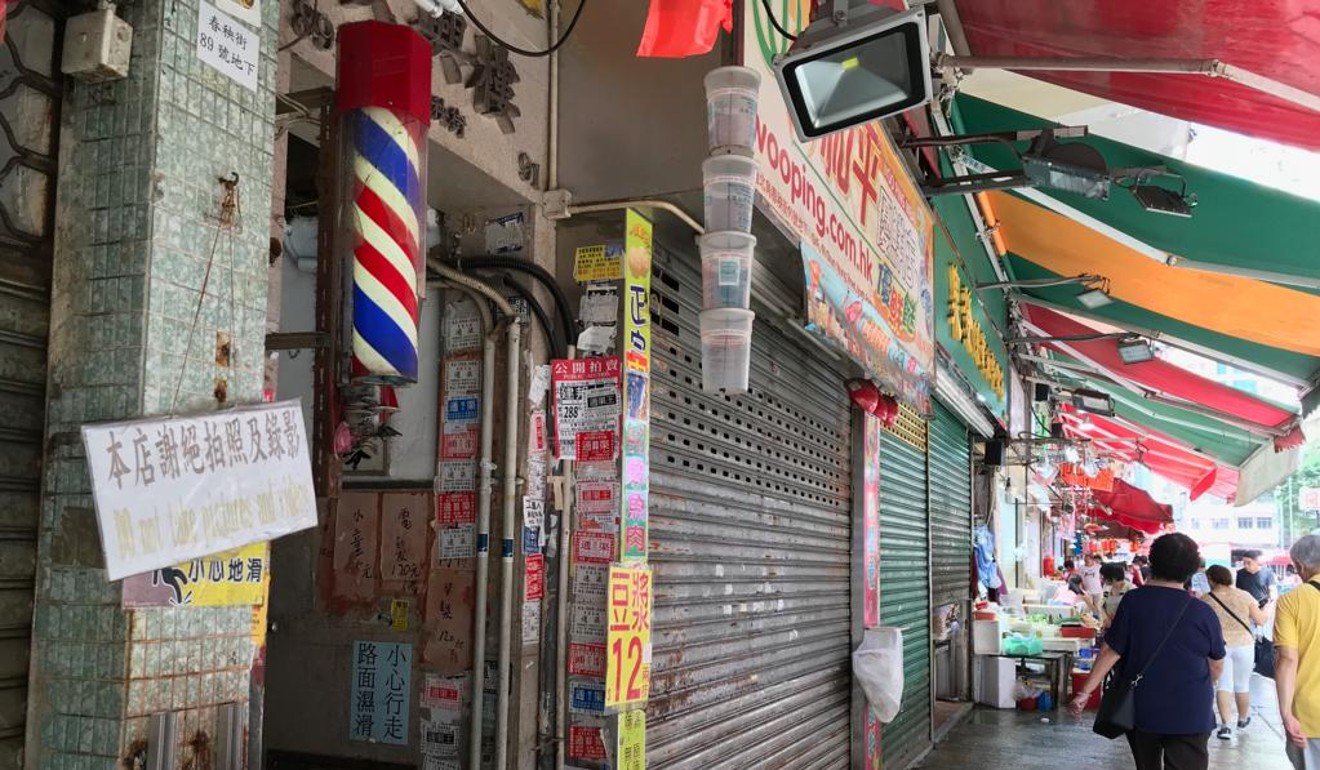 Several shops in Chun Yeung Street are closed today. Photo: Minnie Chan