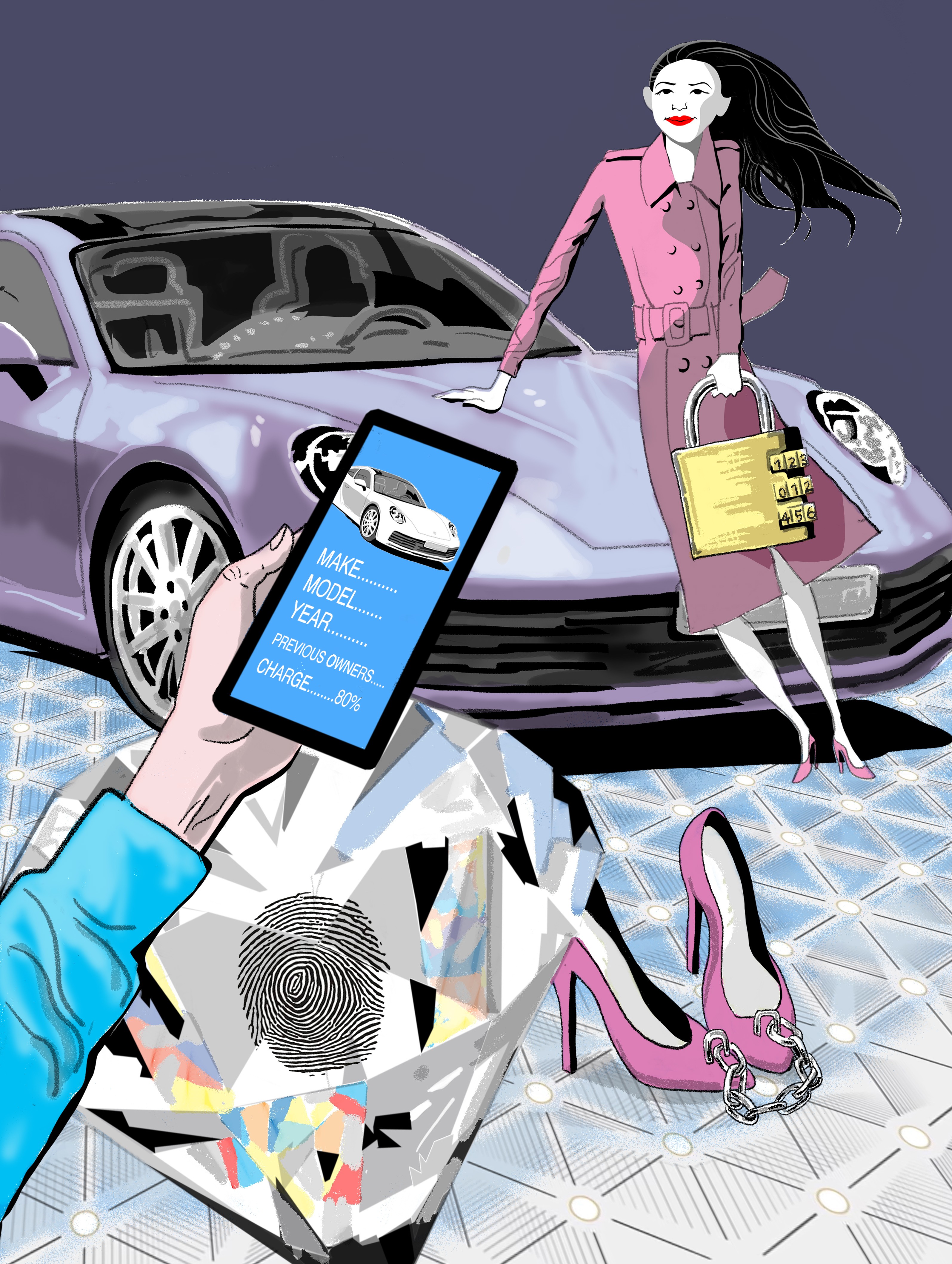 With blockchain technology, consumers can check the authenticity of luxury goods and their origins. Illustration: Craig Stephens