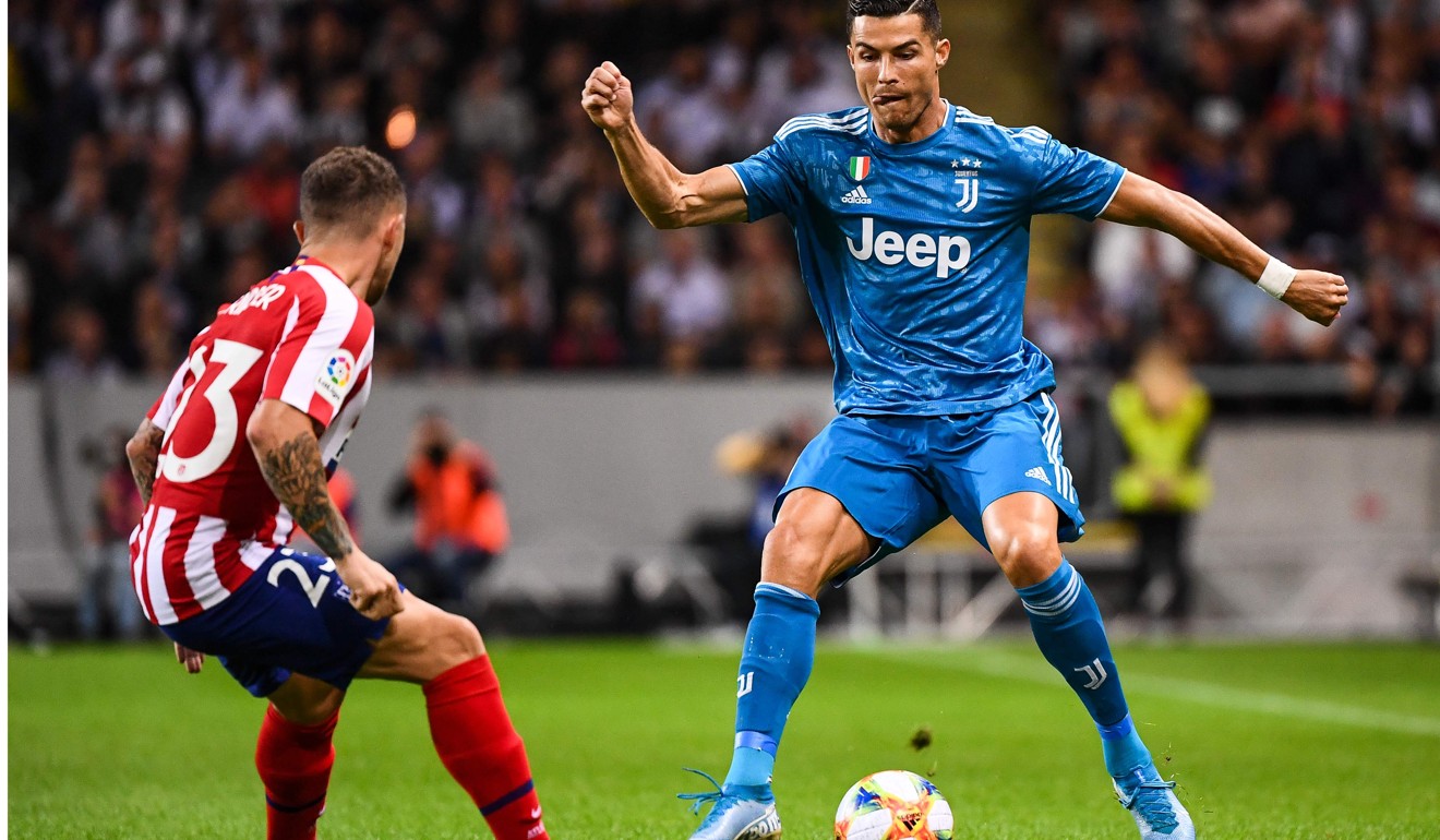 Juventus forward Cristiano Ronaldo vies with Atletico Madrid's Kieran Trippier during the International Champions Cup in Solna, Sweden. Photo: AFP