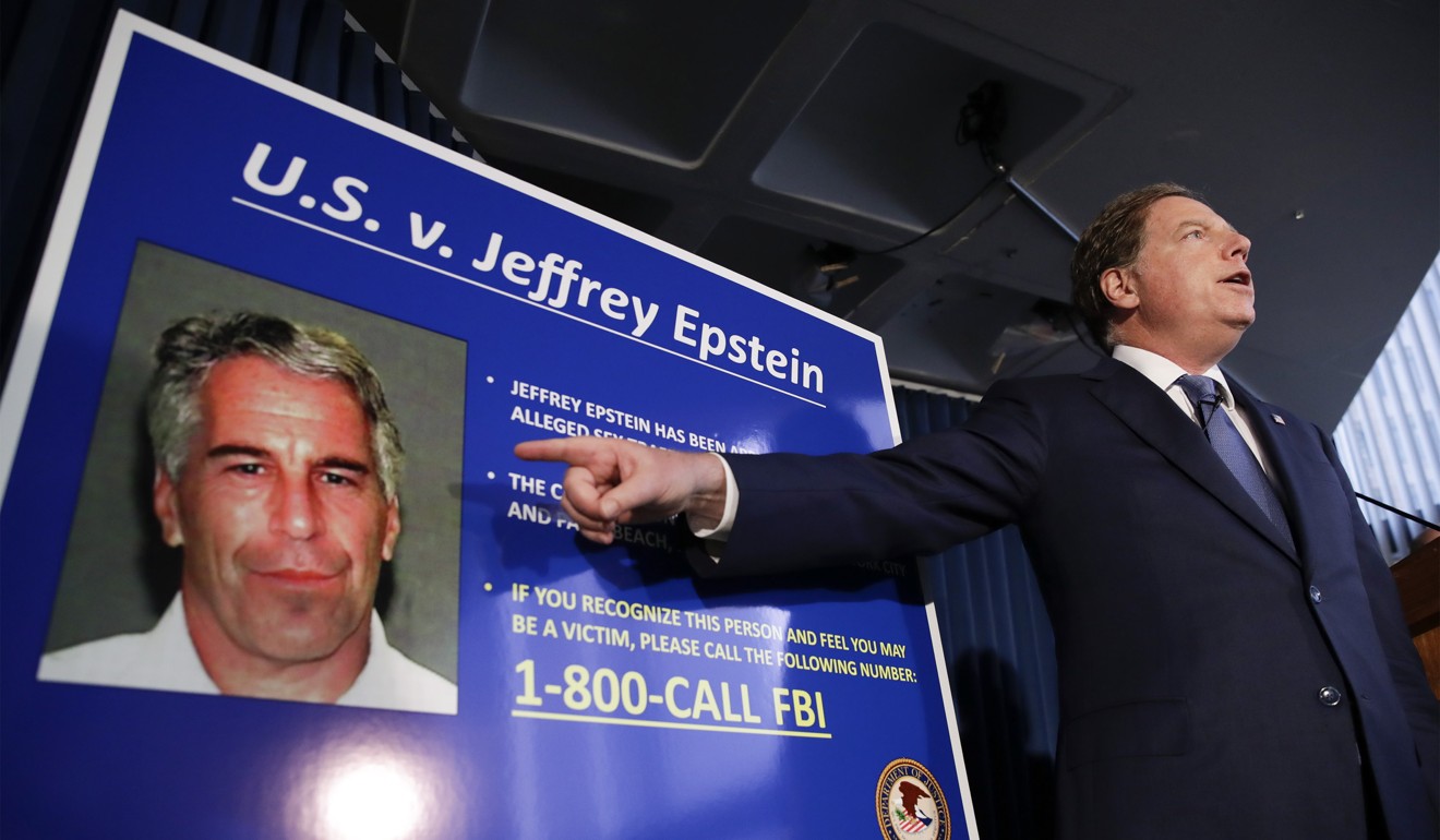 United States Attorney for the Southern District of New York Geoffrey Berman speaks during a news conference about Epstein’s arrest. Photo: EPA