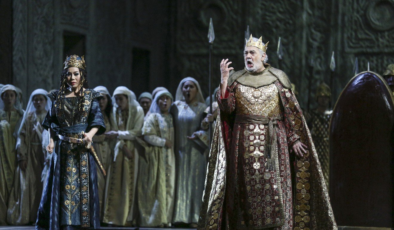 Domingo performs in Verdi's Nabucco at the National Centre for the Performing Arts in Beijing in 2014. Photo: File