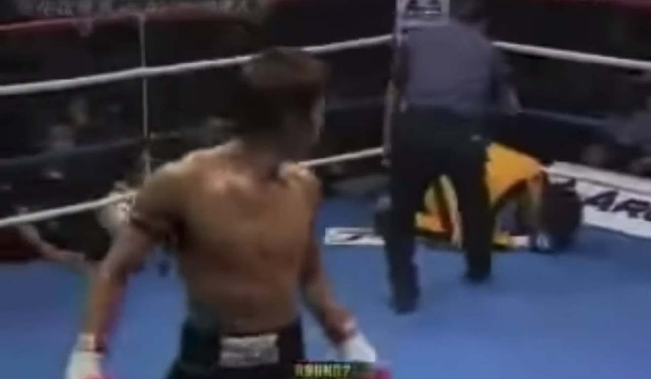 Takayuki Kohiruimaki walks away after dropping Tony Valente with a body kick.