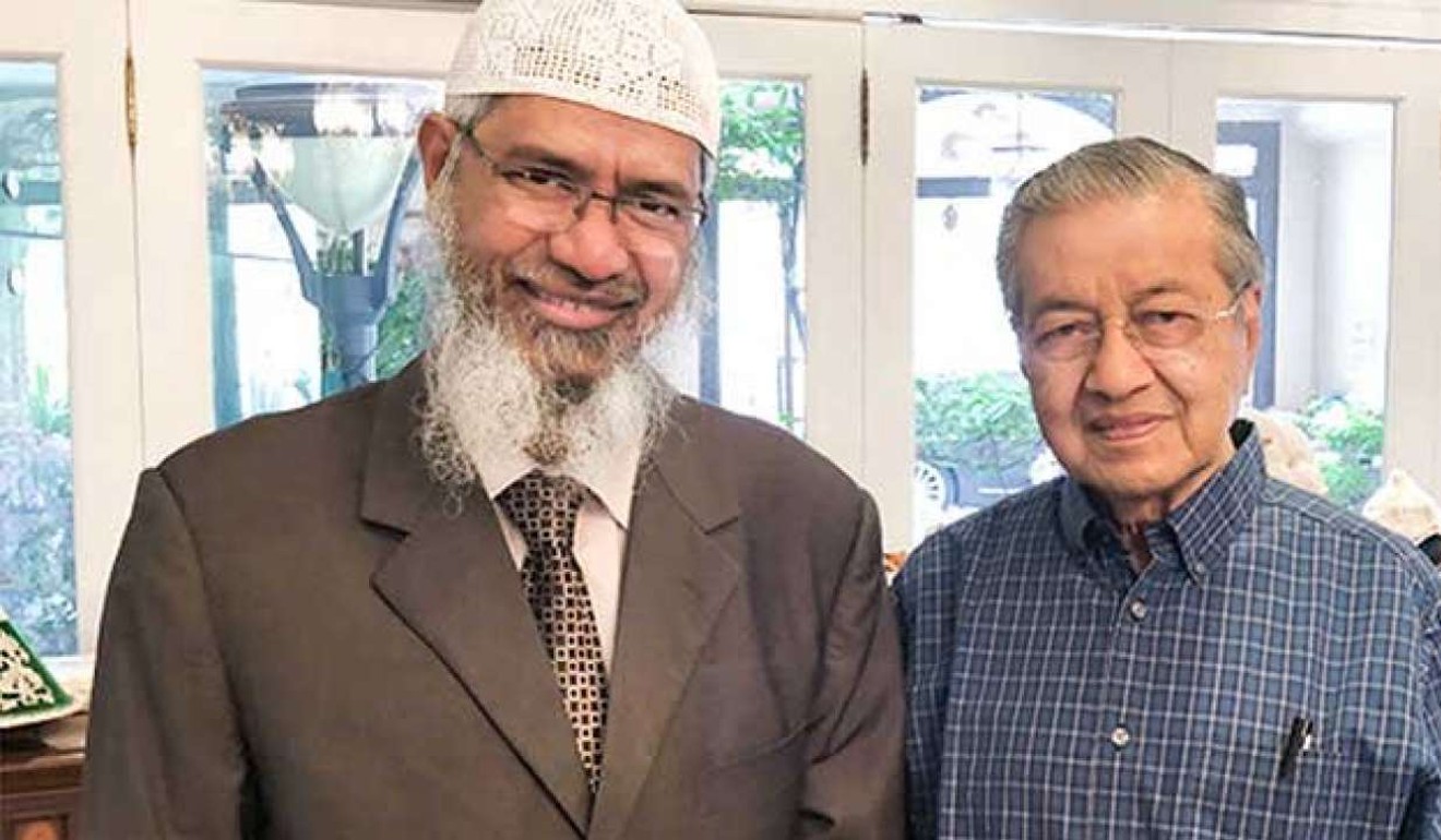 Zakir Naik met Malaysian Prime Minister Mahathir Mohamad in July 2018. Photo: Facebook