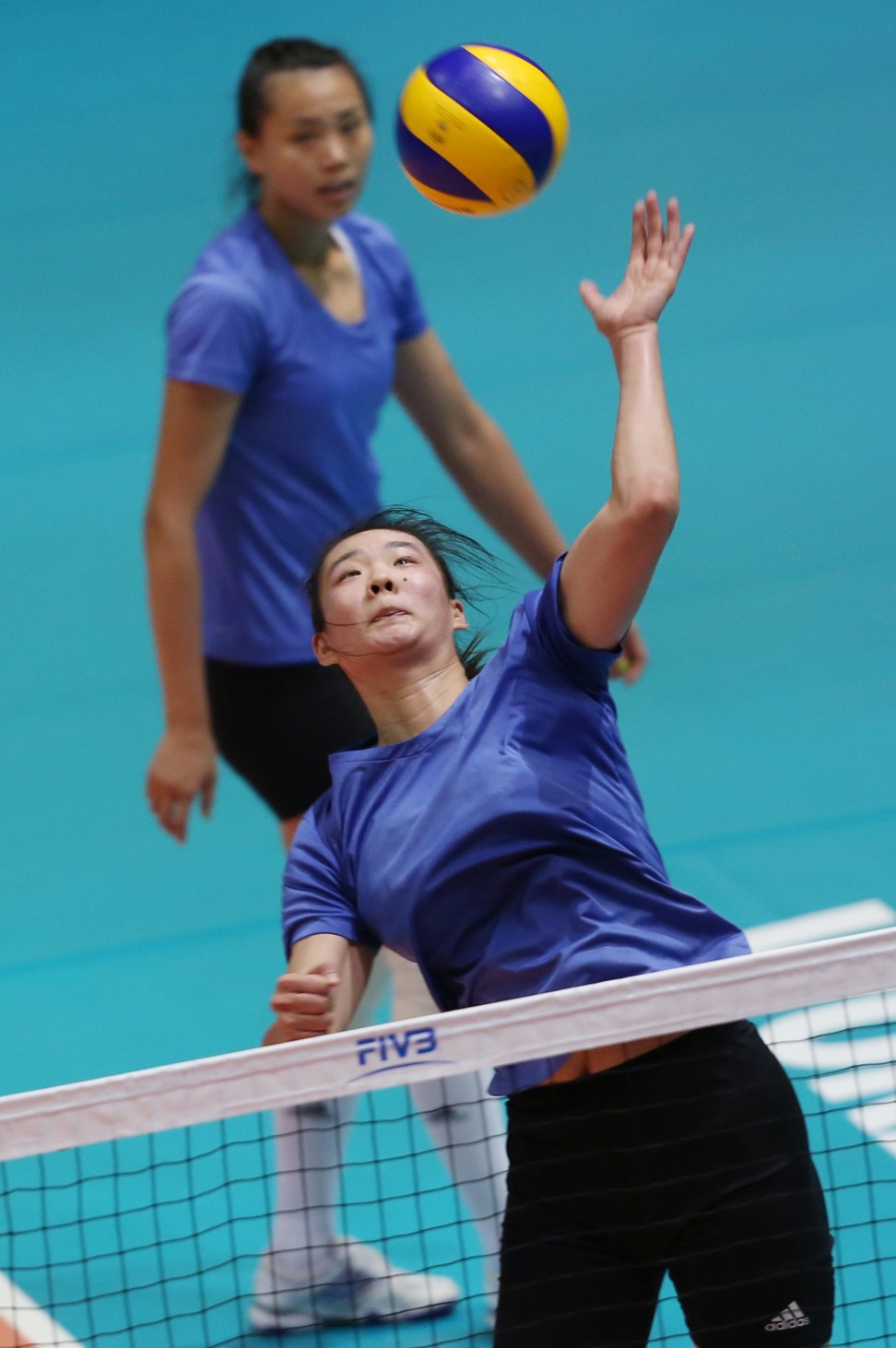 Yang Fangxu training at the Hong Kong Coliseum for the World Grand Prix in August 2014. Photo: Nora Tam