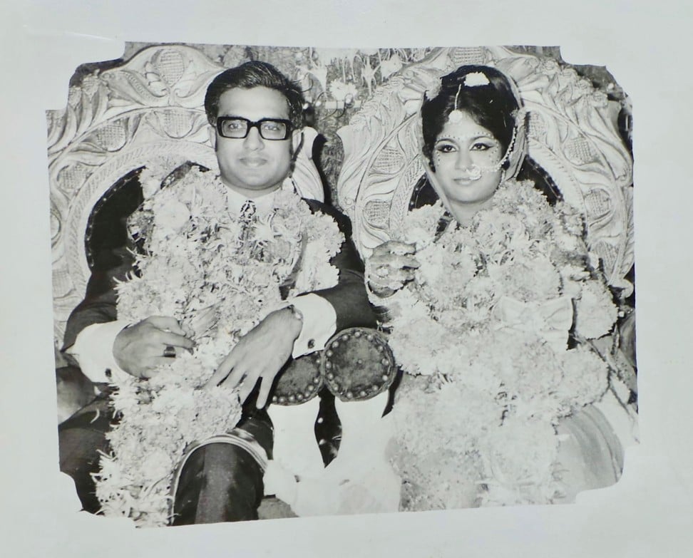 Lal and Madhu Hardasani on their wedding day in 1970.