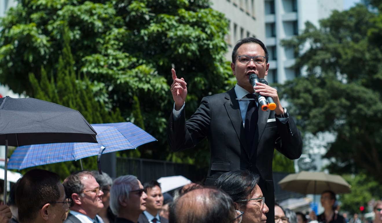 Lawmaker Dennis Kwok will brief US officials and business leaders on events in Hong Kong. Photo: EPA-EFE