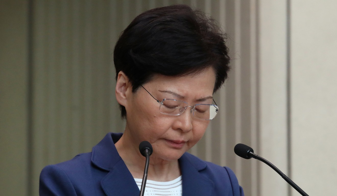 Hong Kong’s Chief Executive Carrie Lam has faced the hard questions … like “do you have a conscience?” and “when will you die?”. Photo: Nora Tam