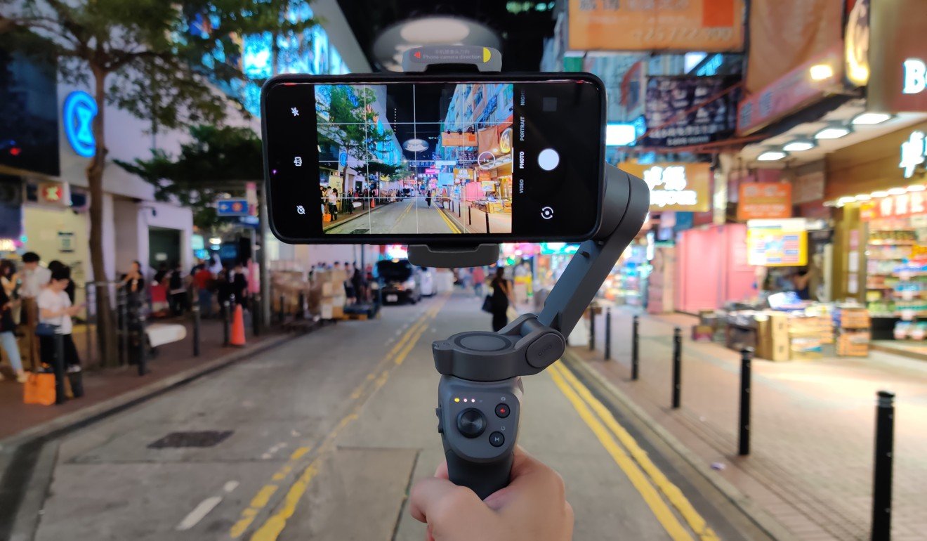 The DJI Osmo Mobile 3 is a small and lightweight smartphone gimbal that folds in half. Photo: Ben Sin