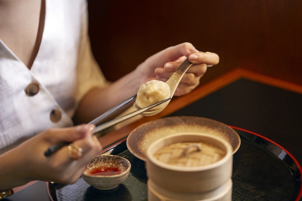 Xiaolongbao dumplings – a Shanghainese favourite – are served daily in Cathay Pacific’s business lounge at Shanghai Pudong International Airport. Photo: Cathay Pacific