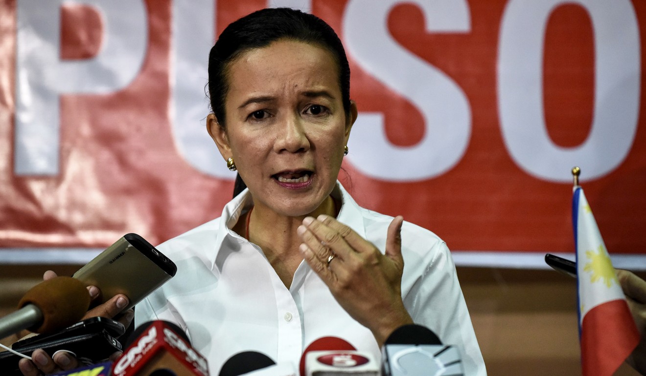 Grace Poe, who chairs the Senate’s committee on public services, said walking would both get the city moving and have health benefits. Photo: AFP
