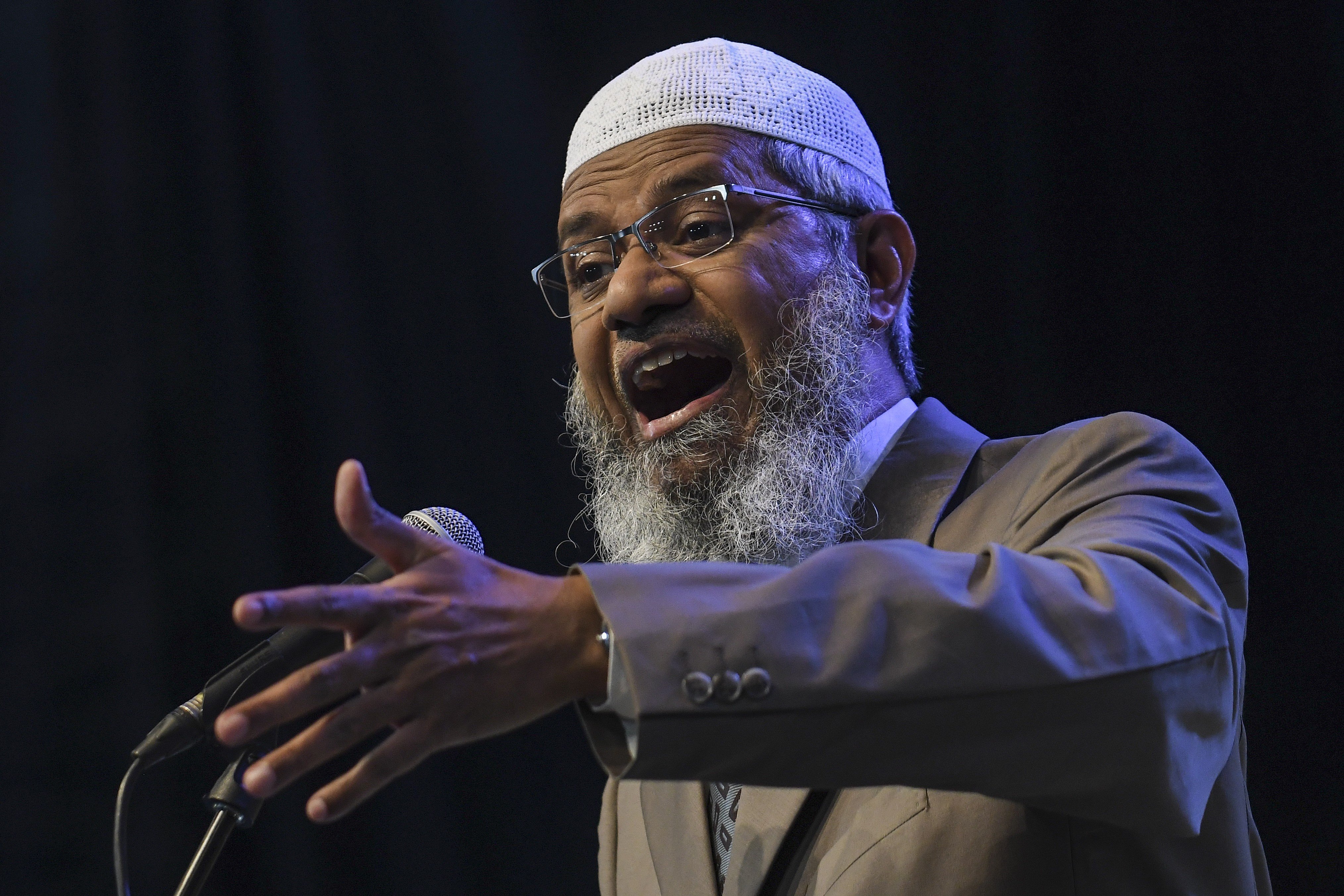 Malaysia-based Indian Muslim preacher Zakir Naik. Photo: EPA