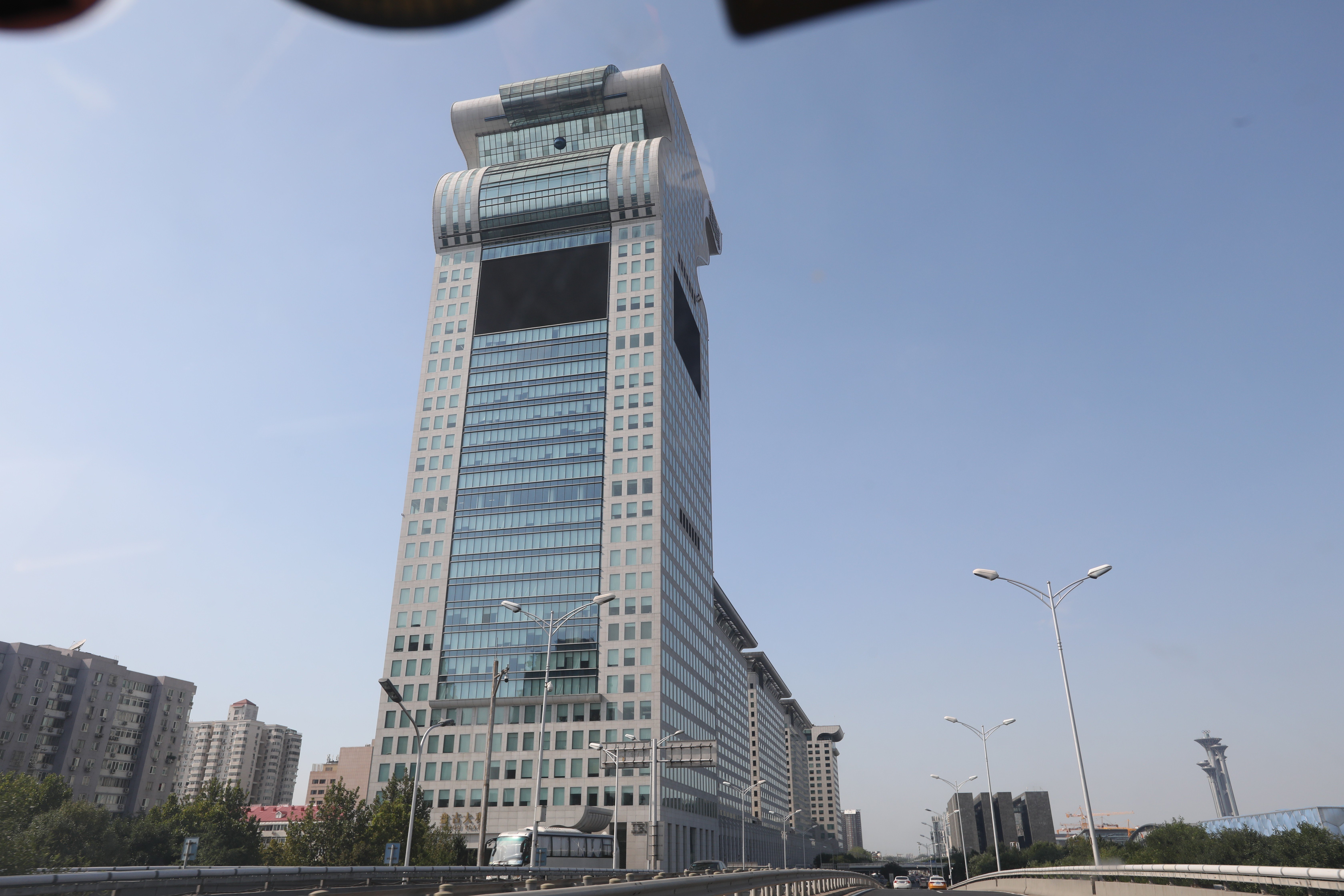 Pangu Tower, a high-rise office building north of the 4th Ring Road, is pictured in Beijing on August 15, 2019. Photo: Simon Song