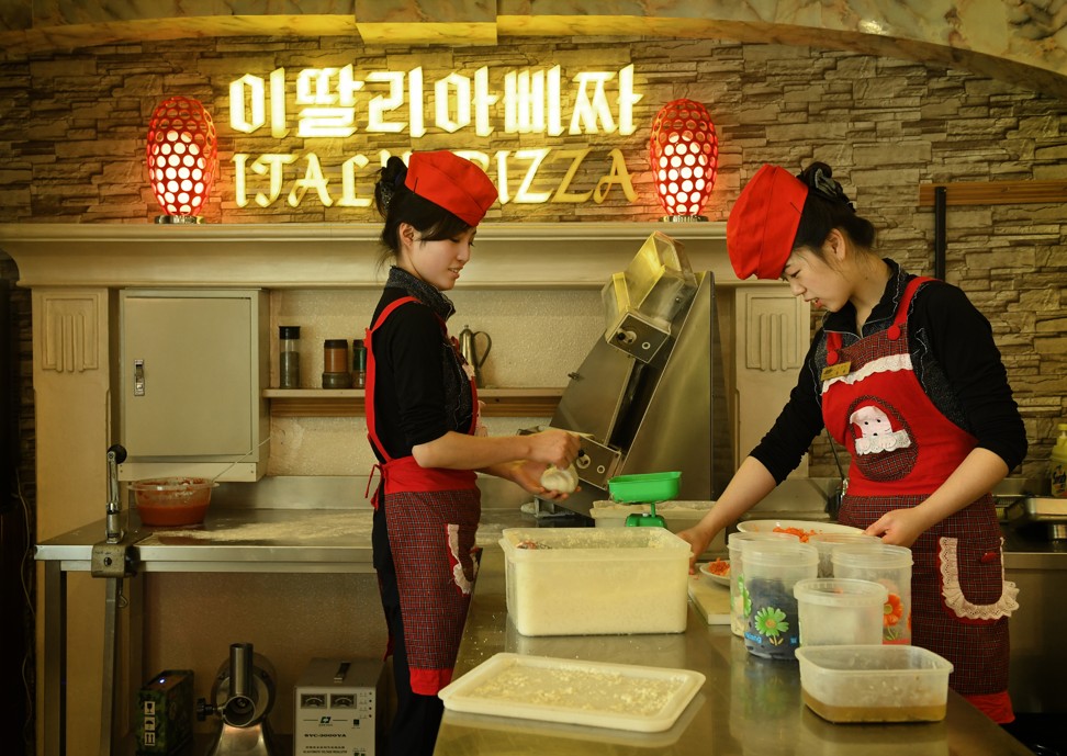 A pizzeria in the North Korean capital. Photo: The Washington Post / Linda Davidson