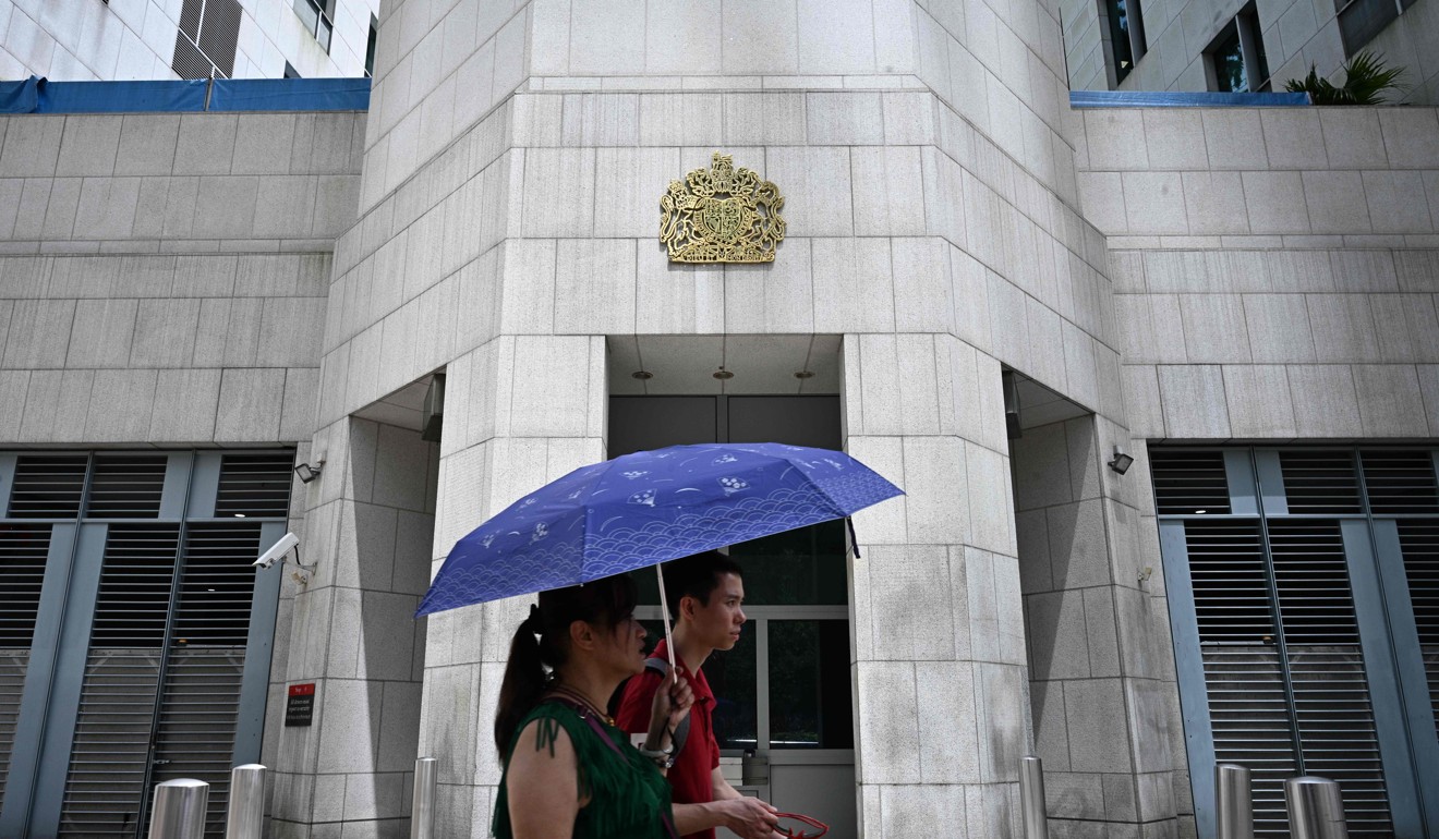 The British consulate in Hong Kong, where Cheng works. Photo: AFP