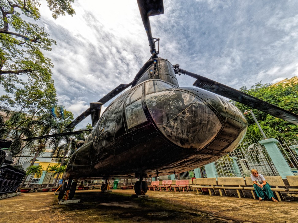 Remains of a Chinook helicopter at the War Remnants Museum in Ho Chi Minh City. Photo: Martin Williams