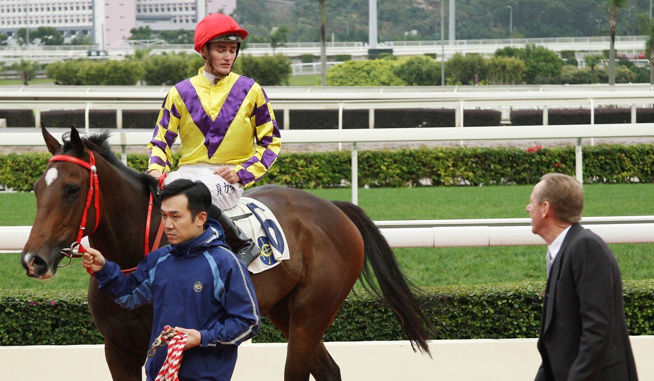 Regan Bayliss talks to John Size after winning aboard Champion’s Way in March.