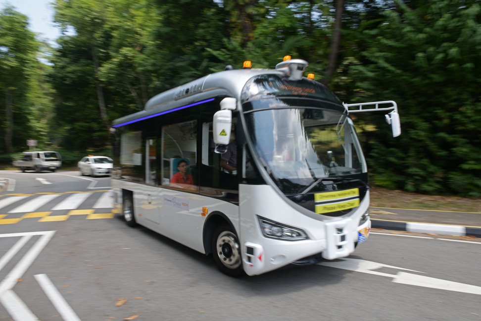 An on-demand autonomous shuttle on Singapore's Sentosa Island, on August 20. Photo: Xinhua