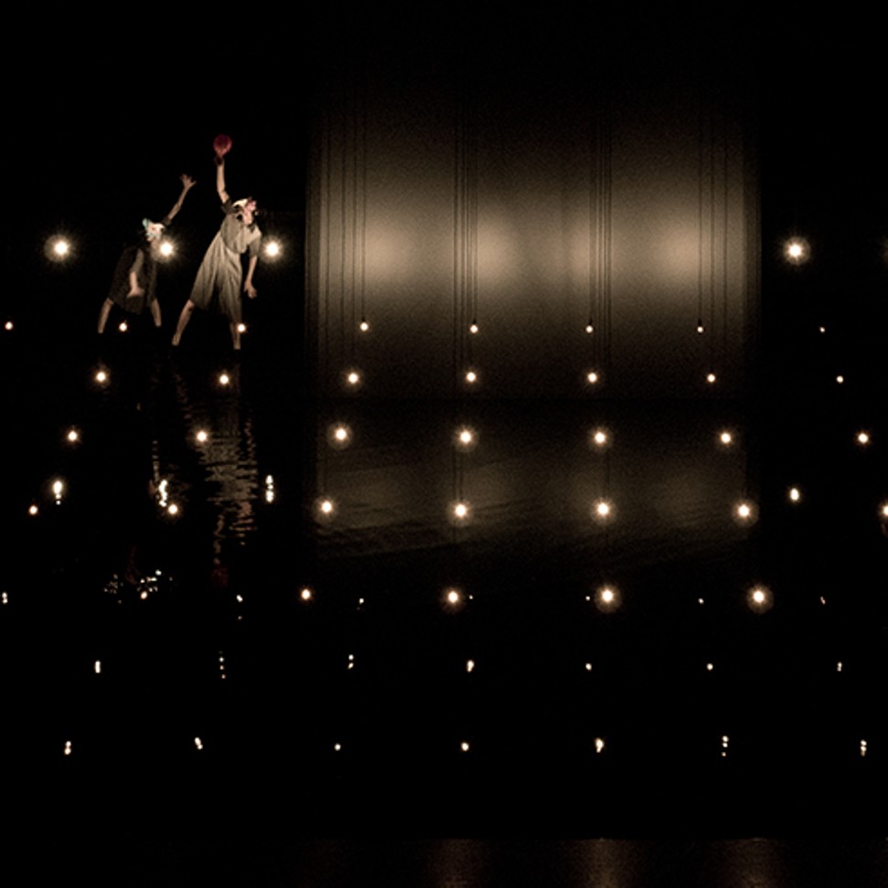 The stage of ST/LL is used as a mirror to exhibit the reflection of massive projections and movement of actors, accompanied by music and sound effects created by Oscar-winning composer Ryuichi Sakamoto.