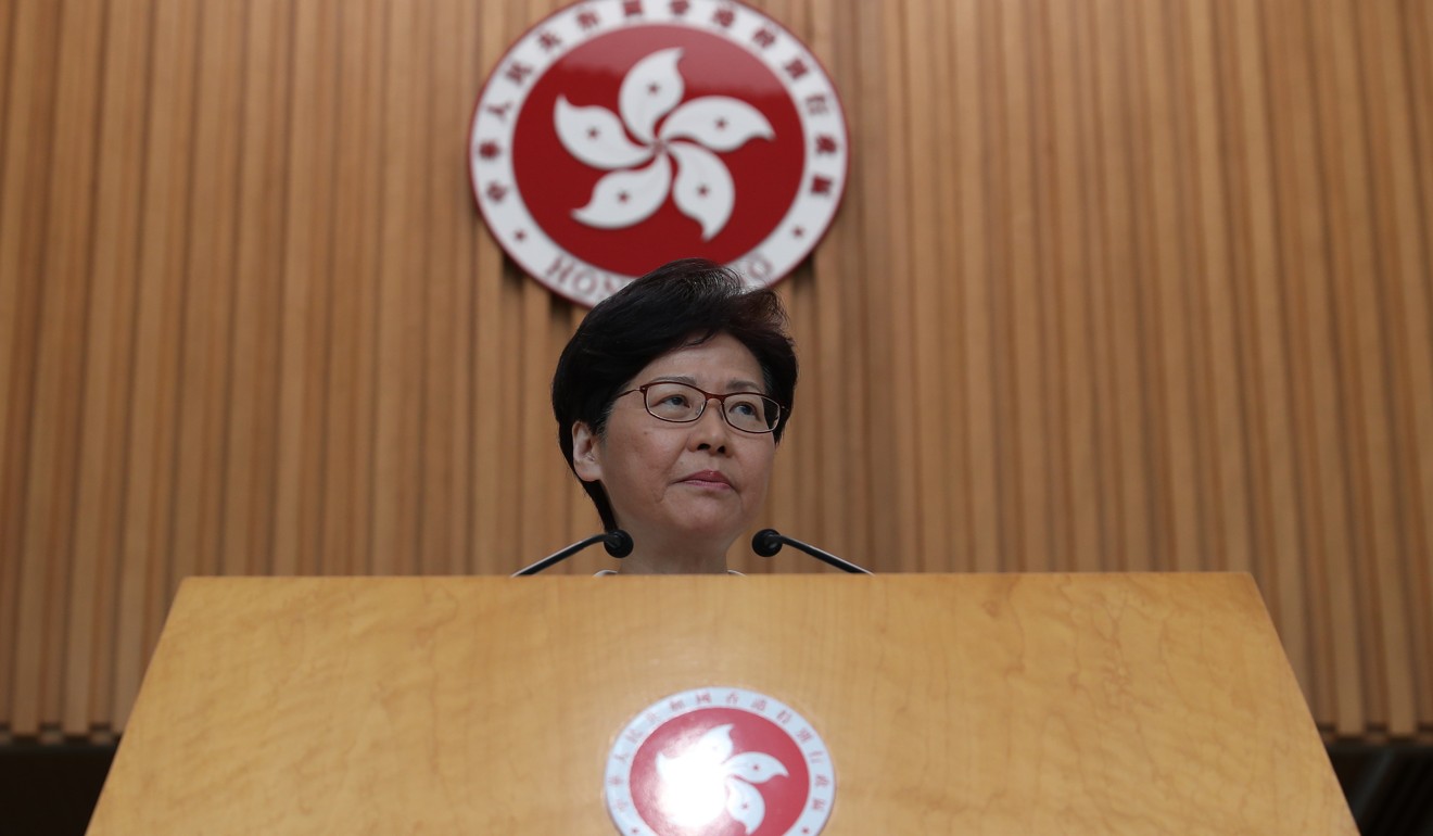 Carrie Lam did not rule out invoking emergency powers. Photo: Robert Ng