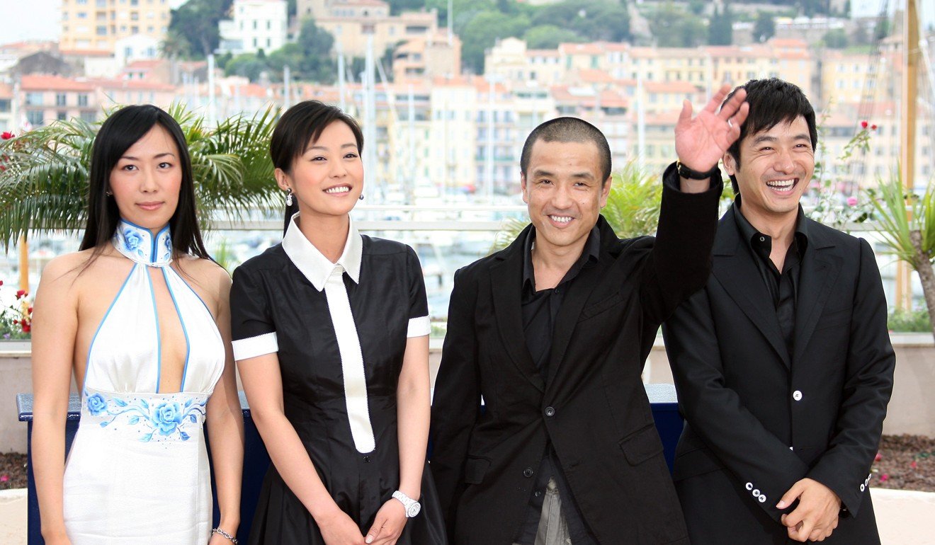 Chinese director Lou Ye (second right) with (from left) Chinese actors Hu Lingling, Hao Lei and Guo Xiaodong at the Cannes Film Festival. Photo: AFP/Pascal Guyot