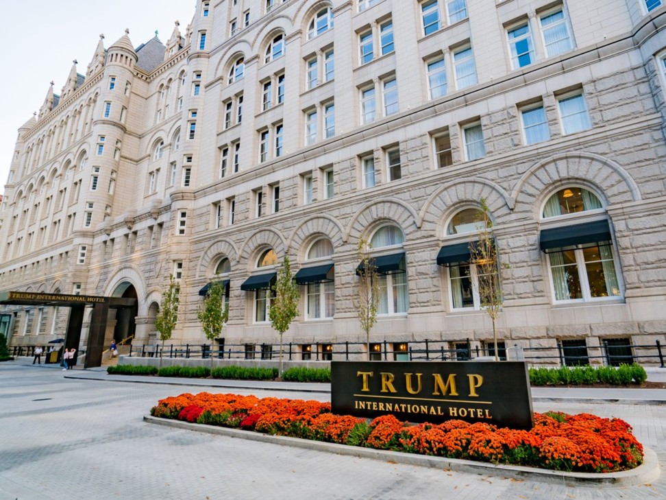 Trump branded his stretch of Pennsylvania Avenue in typically loud fashion. Photo: Bauer-Griffin/GC Images
