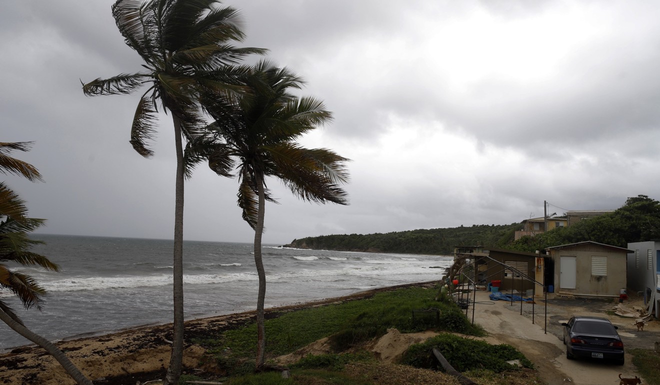 The beach in El Negro, Yabucoa municipality, Puerto Rico, as the storm approaches. Photo: EPA-EFE