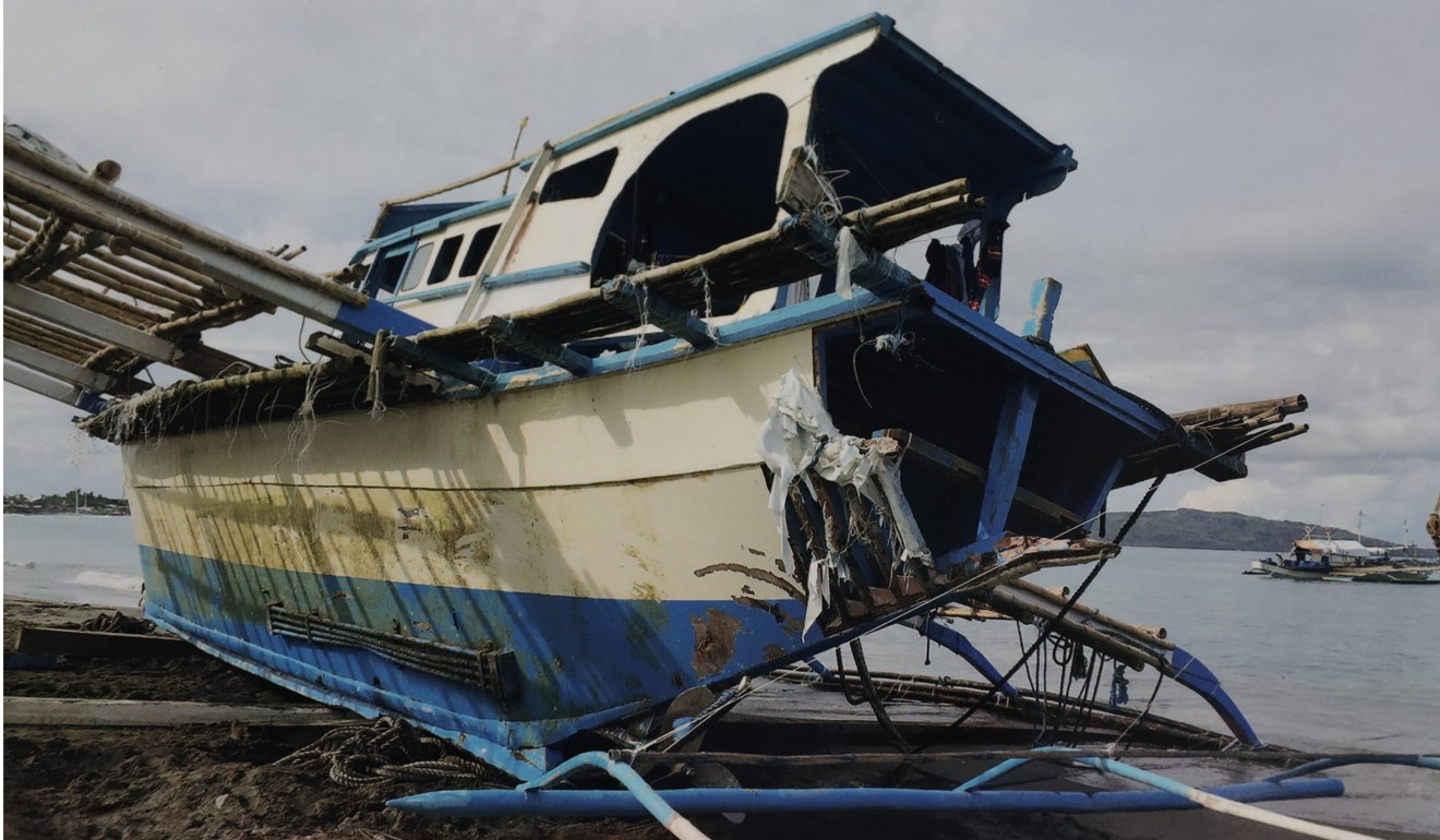 A Filipino fishing boat sank after it was hit by a Chinese vessel near the Spratly Islands in June. Photo: AP