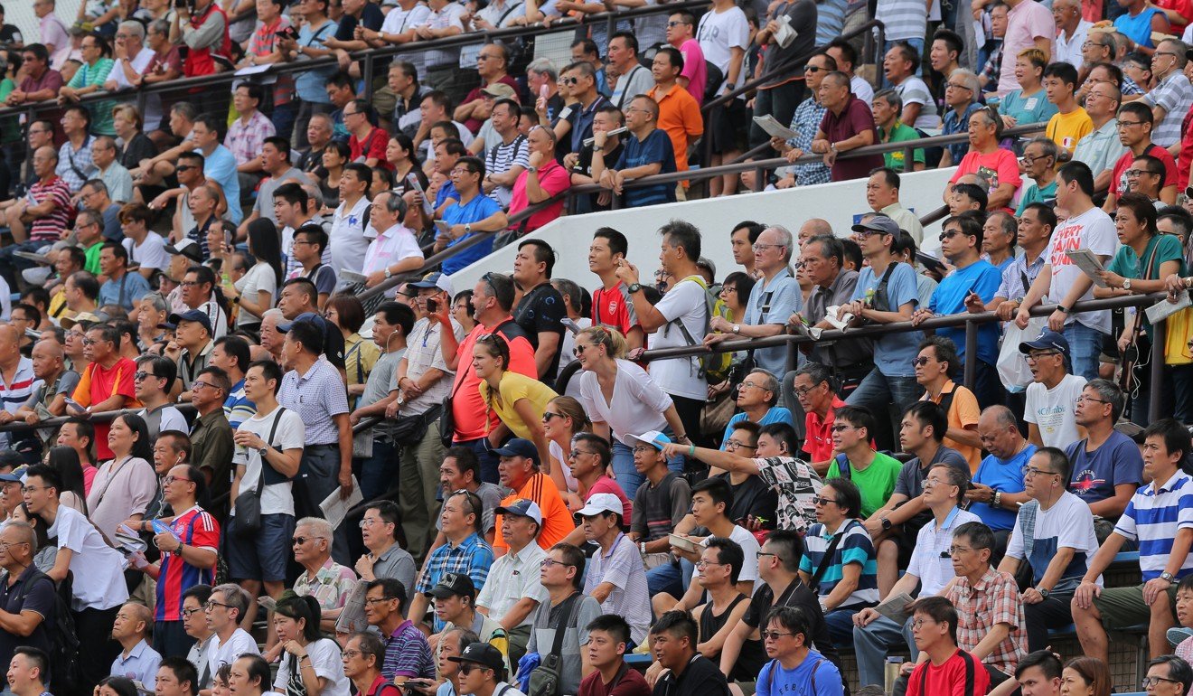 Racing fans at Sha Tin.