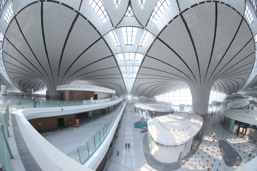 The terminal building of Beijing Daxing International Airport, which officially opens at the end of September. Photo: Xinhua