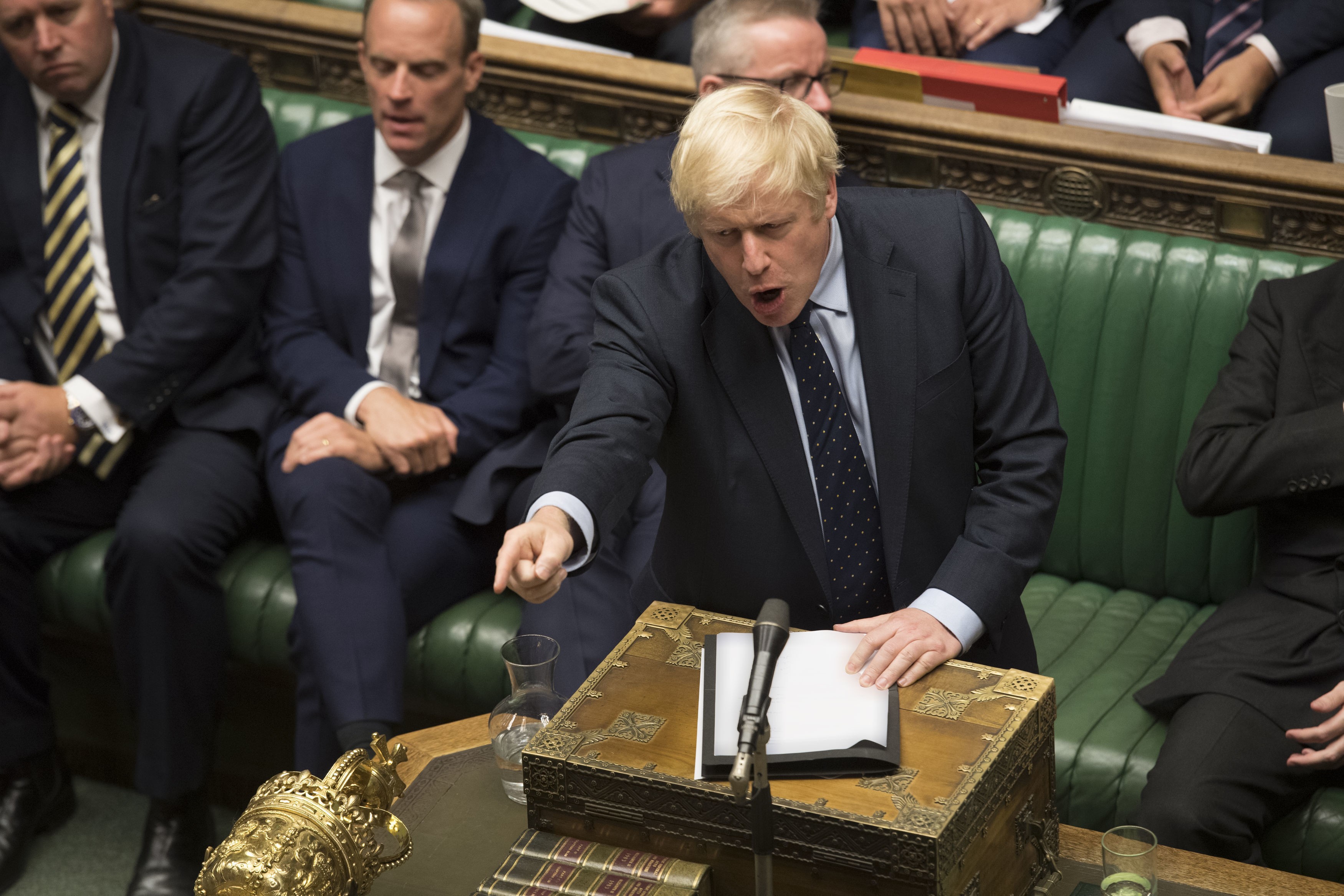 Britain's Prime Minister Boris Johnson: ‘I don’t want an election but if MPs vote tomorrow to compel another pointless delay to Brexit then that would be the only way to resolve this’. Photo: AP