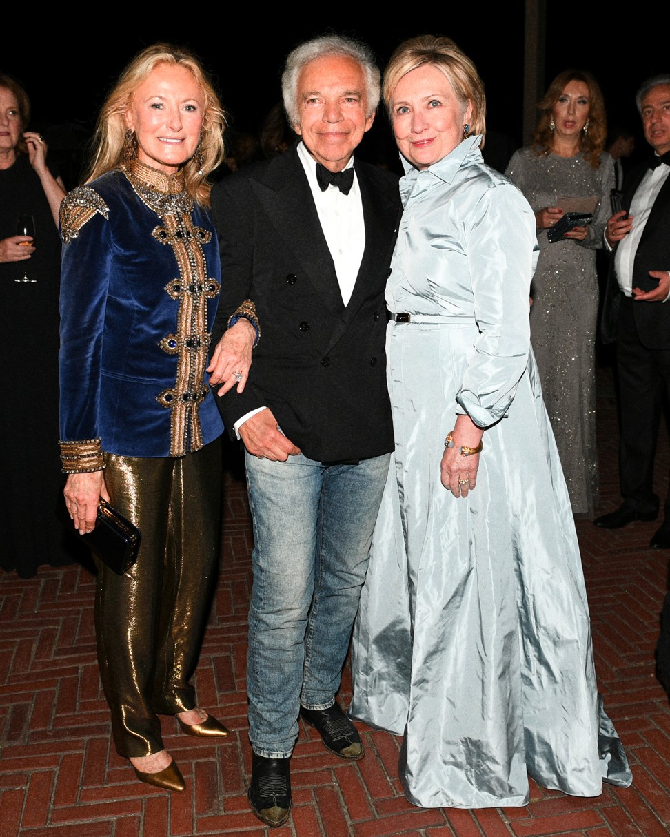 Ricky and Ralph Lauren with Hillary Clinton at New York Fashion Week. Photo: Billy Farrell/BFA.com