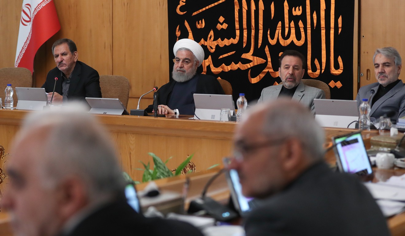 Iranian President Hassan Rowhani leads a cabinet meeting. Photo: Handout via dpa