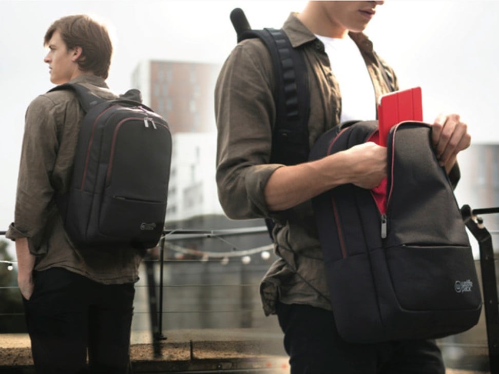 The Wolffepack's unique selling point is that it swivels around to the front of the user, without the straps having to be removed. Photo: Wolffepack