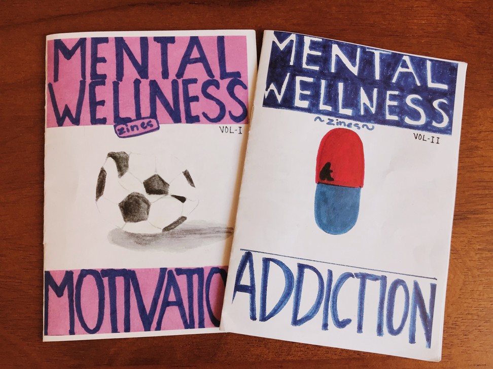 Two of the free zines on mental health. Photo: Chandni Doulatramani