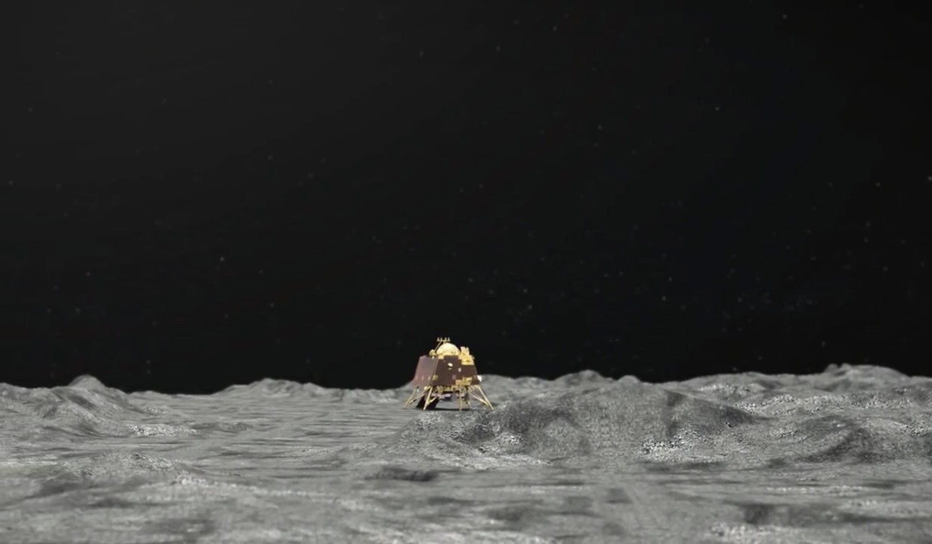 An artist’s illustration of the Vikram moon lander. Photo: EPA