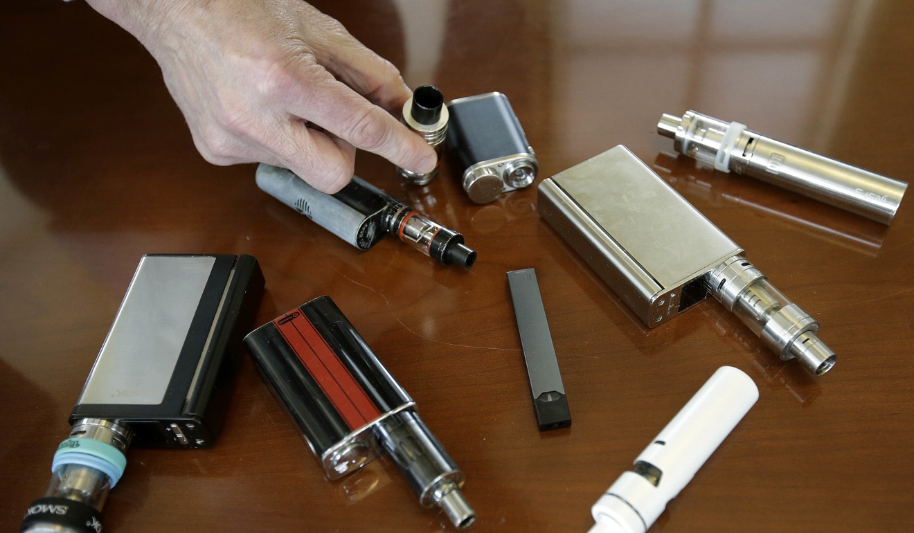 Vaping devices confiscated from students at a US school. Photo: AP