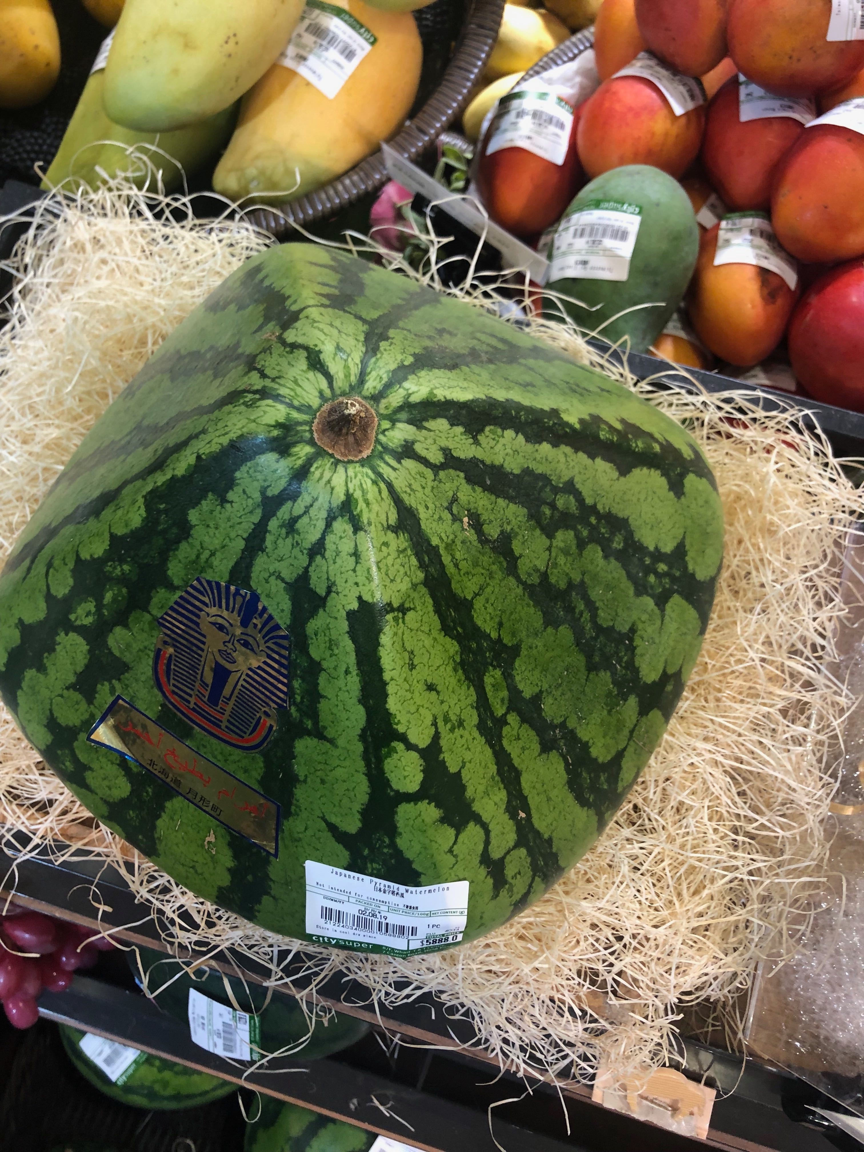 City'super’s watermelons come in all sorts of weird and wonderful shapes and sizes.